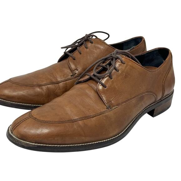 Cole Haan Grand OS Brown Leather Split Toe Oxford Dress Shoes